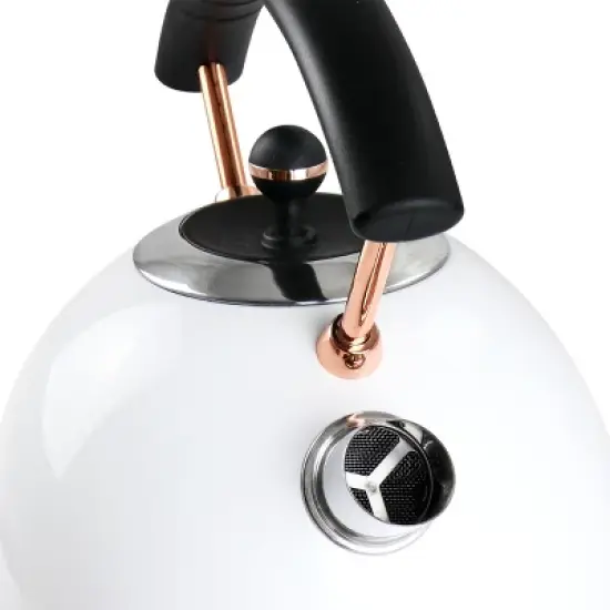 MegaChef 1.8 Liter Half Circle Electric Tea Kettle in White image {3}