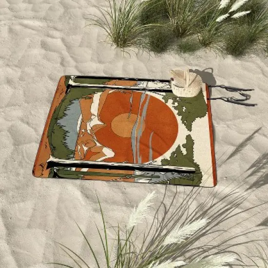 Nadja Wild Abstract Landscape 2 Picnic Blanket - Deny Designs image {2}