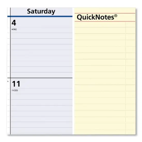QuickNotes Desk Pad, 22 x 17, White/Blue/Yellow Sheets, Black Binding, Clear Corners, 13-Month: Jan 2026 to Jan 2027 image {2}
