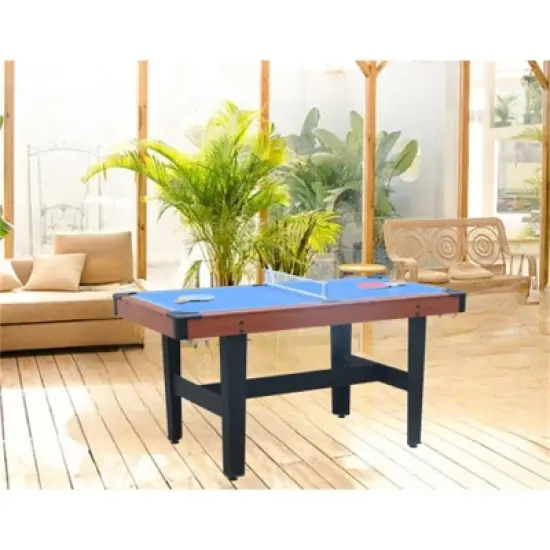 YONWAY 48&Prime; 3-in-1 Multi Game Table - Combo Game Table Set - Billiards/Pool, Glide Hockey and Table Tennis for Home, Game Room, Friends and Family image {3}