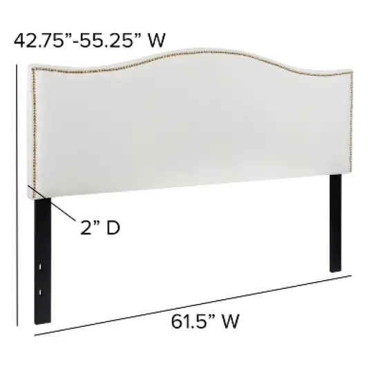 Flash Furniture Lexington Arched Upholstered Headboard with Accent Nail Trim image {6}