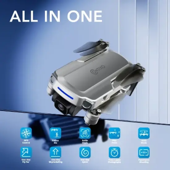 Contixo F28 Foldable GPS Drone - 2K FHD Camera with GPS Control and Selfie Mode - Follow Me, Way Point, & Orbit Mode -With Carrying Case image {1}