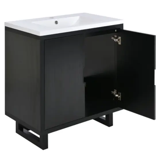 Whisen 30" Bathroom Vanity Set with Sink & Solid Wood Frame image {6}