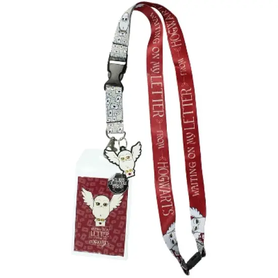 Harry Potter Hedwig ID Lanyard Badge Holder With 1.5" Hedwig Charm Pendant image {4}