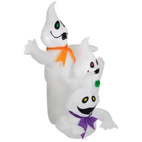 Northlight LED Lighted Ghost Trio Inflatable Outdoor Halloween Decoration - 3.5'- Warm White Lights image {3}