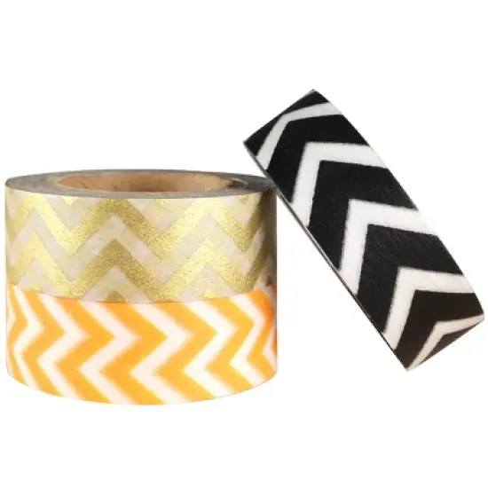 Wrapables Impressions Japanese Washi Masking Tape (Set of 3) image {2}