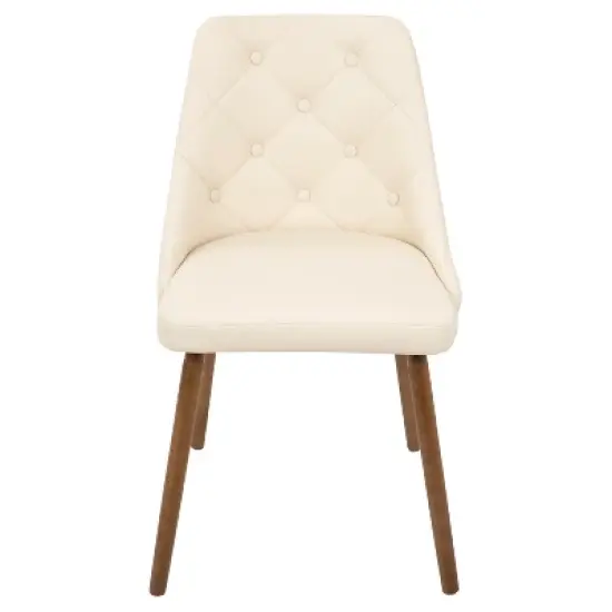 Giovanni Mid Century Modern Dining Chair Cream - Lumisource image {4}