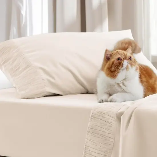 Bedsure Sheet Set &ndash; Solid Embossed Bedding, Available in Multiple Sizes and Colors image {3}