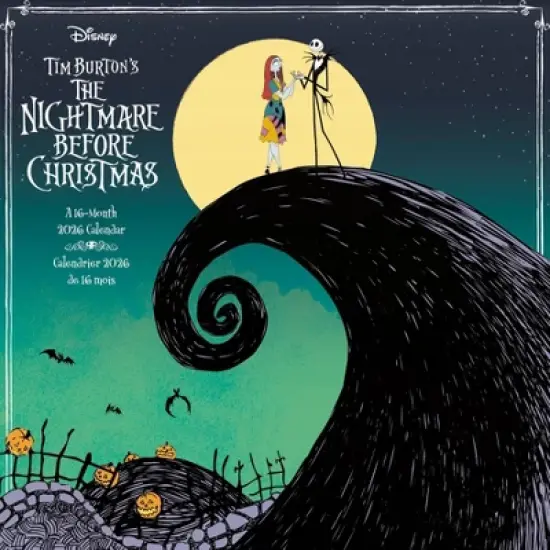 Disney 2026 Nightmare Before Christmas Bilingual French 12"x12" Wall Calendar image {6}