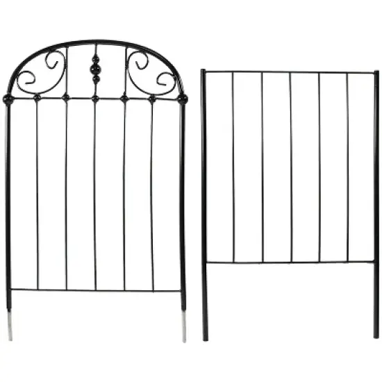 Sunnydaze Metal Wire Traditional Garden Trellis for Climbing Plants and Flowers - 32" H - Black - 2-Pack image {3}