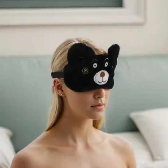 Unique Bargains Soft Sleep Mask Cartoon Bears 1 Pc image {1}