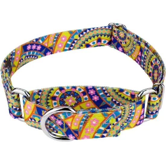 Country Brook Petz Yellow Boho Mandala Martingale Dog Collar image {6}