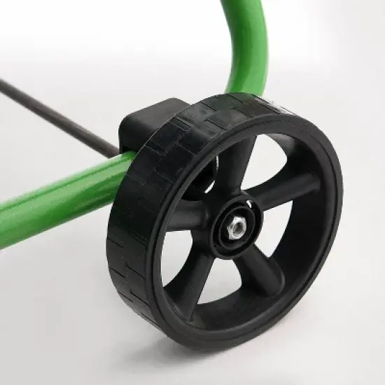 FCMP Outdoor HOTFROG 37 Gallon Plastic Dual Chamber Tumbling Composter Outdoor Elevated Rotating Garden Compost Bin, Green/Black image {3}