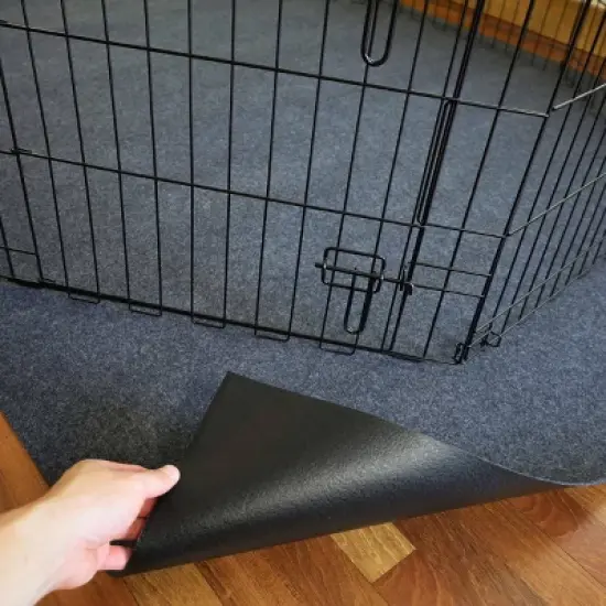 Drymate 60" x 74" Playpen Mat for Cats and Dogs - Charcoal image {5}