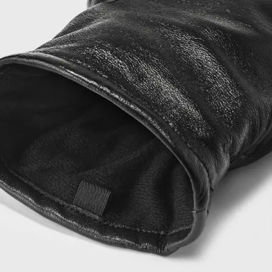 Men's Basic Triple Trim Touch Dress Gloves - Goodfellow & Co&trade; Black image {2}
