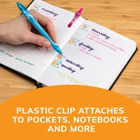 BIC&reg; Gel-ocity&reg; Quick Dry Retractable Gel Pens, Assorted Fashion Colors, Pack of 12 image {4}