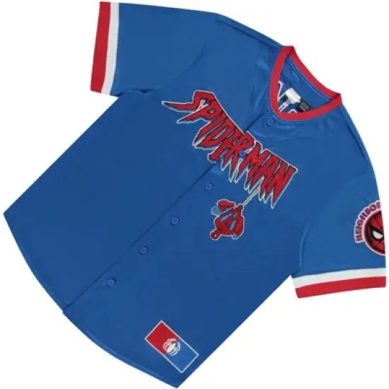 Marvel Spiderman Men's Baseball Jersey - Mens Classic Comics Spiderman Baseball Jersey Avengers Fashion Shirt image {5}