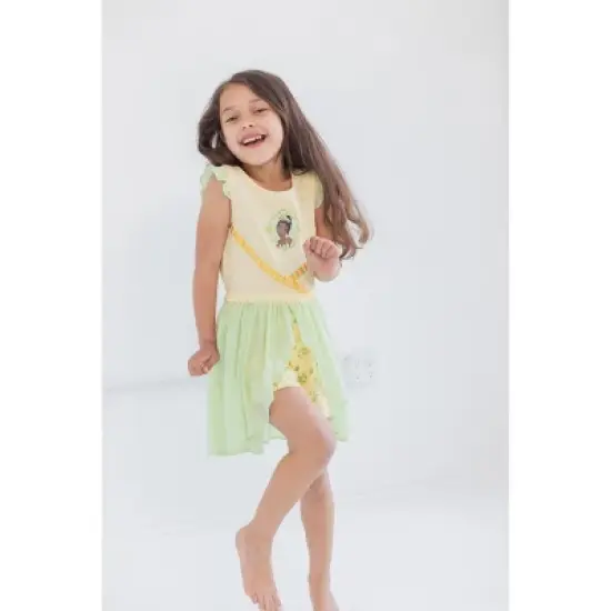 Disney Princess Moana Frozen Rapunzel Jasmine Belle Girls Romper and Skirt Little Kid to Big Kid image {5}