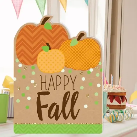 Big Dot of Happiness Pumpkin Patch - Fall, Halloween or Thanksgiving Giant Greeting Card - Big Shaped Jumborific Card image {1}