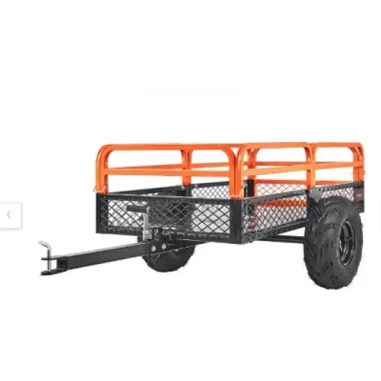 TROPOW 1500 LBS Heavy Duty Steel Dump Cart, Hand Pull or Foot Pedal Dump Cart for ATV, UTV, Lawn Mowers and Tractors image {7}