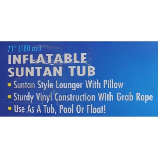 New Swimline 9052 71" Swimming Pool Inflatable Suntan Tub Float Lounge image {2}
