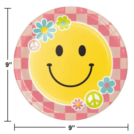 Creative Converting Flower Power Deluxe Birthday Party Tableware and Decorations Kit 27ct image {2}