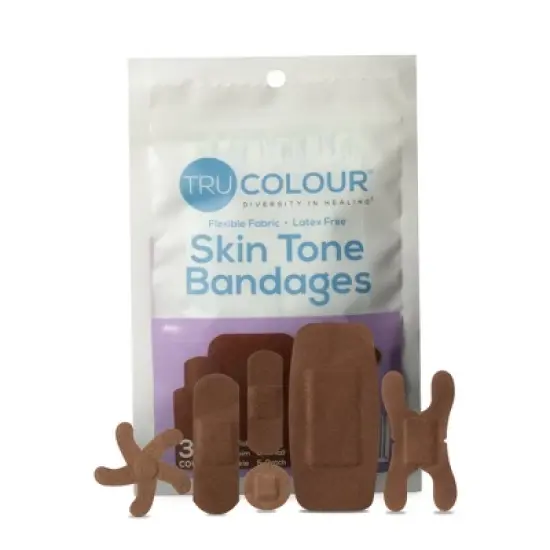 Tru-Colour Skin Tone Shade Adhesive Bandages, Dark Brown image {9}
