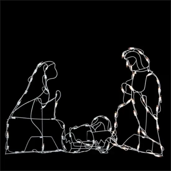 Northlight 25.5" Holy Family Nativity Scene Lighted Outdoor Christmas Decor image {1}