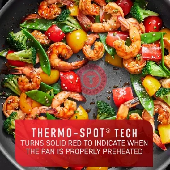 T-fal 12pc Unlimited Platinum Nonstick Cookware Set Gray: Induction Safe, Oven-Safe, Dishwasher-Safe, Stainless Steel Handles image {4}