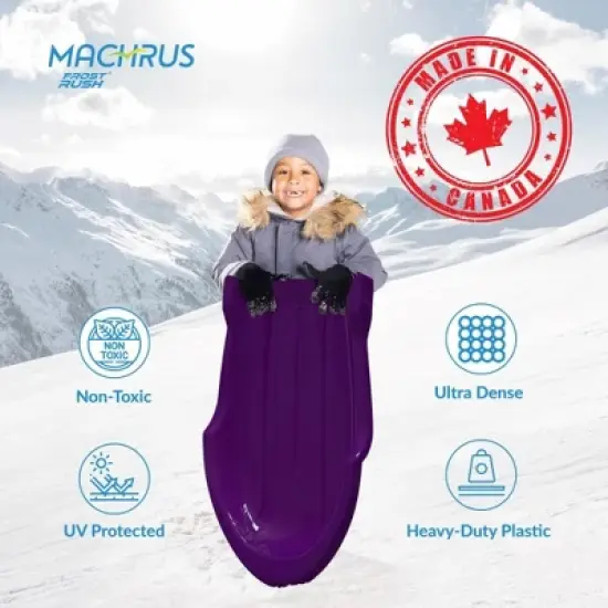 Machrus Frost Rush Snow Sled for Toddler, Kids, and Adults - Large Plastic Rocket Shaped Torpedo Snow Sled for Winter Sledding image {3}