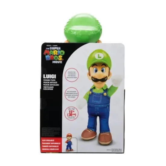 Nintendo The Super Mario Bros. Movie Luigi Poseable Plush image {5}