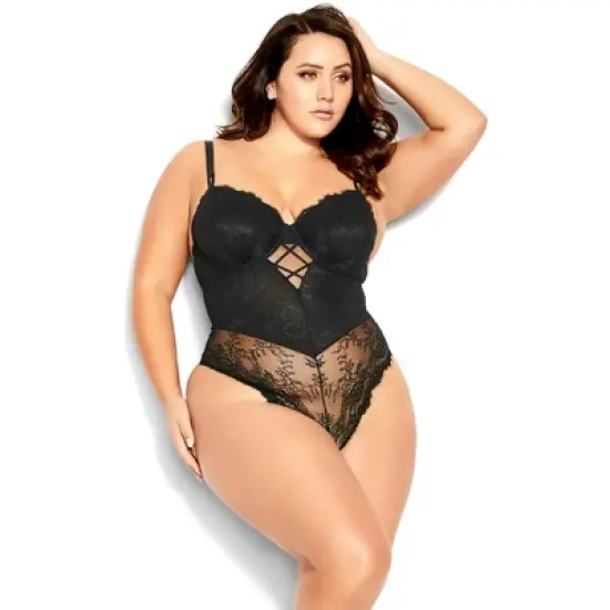 Women's Plus Size Bianca Underwiresuit - black | CITY CHIC image {5}