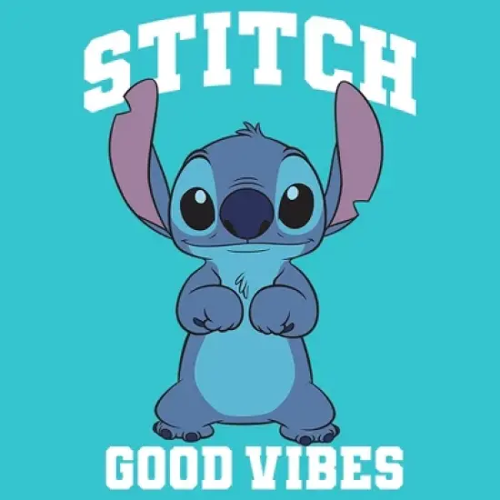 Girl's Lilo & Stitch Good Vibes Only Stitch T-Shirt image {1}