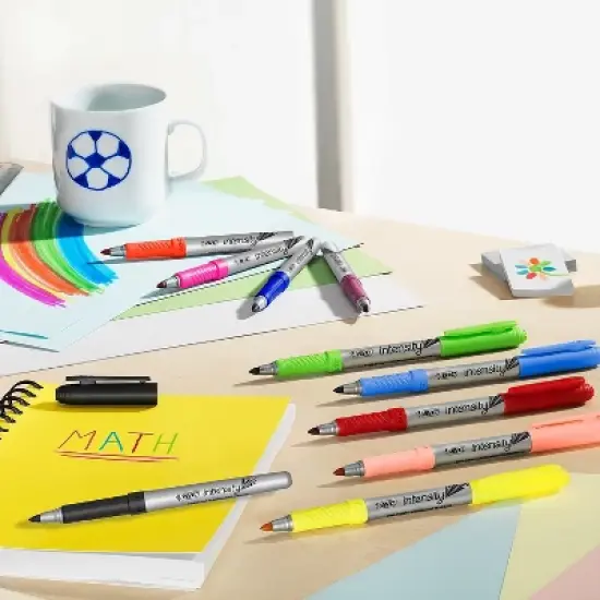 Bic Marking Fine Tip Permanent Marker Deep Sea Blue Dozen GPM11BE image {4}