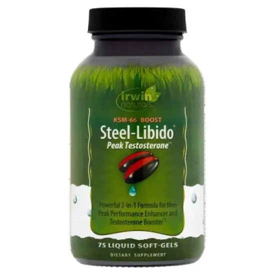 Irwin Naturals Men's Steel Libido Peak Testosterone Softgels - 75ct image {4}