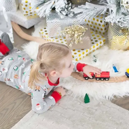 Melissa & Doug Deluxe Wooden Railway Train Set (130+pc) image {6}