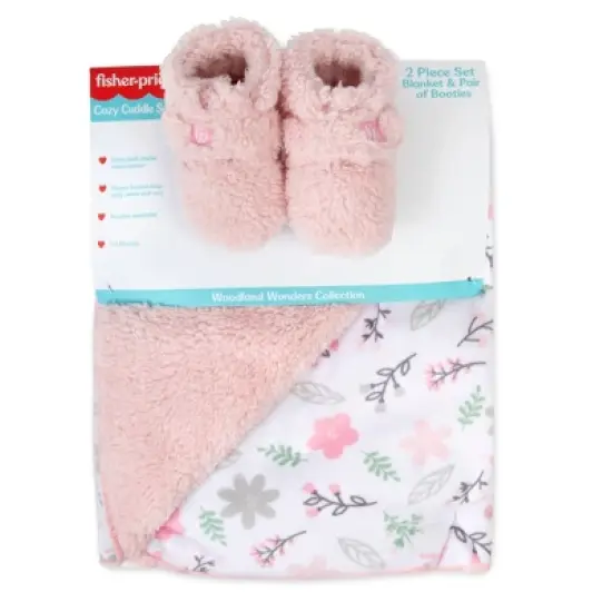Fisher-Price Wonders Sherpa Lined Blanket and Plush Booties image {6}