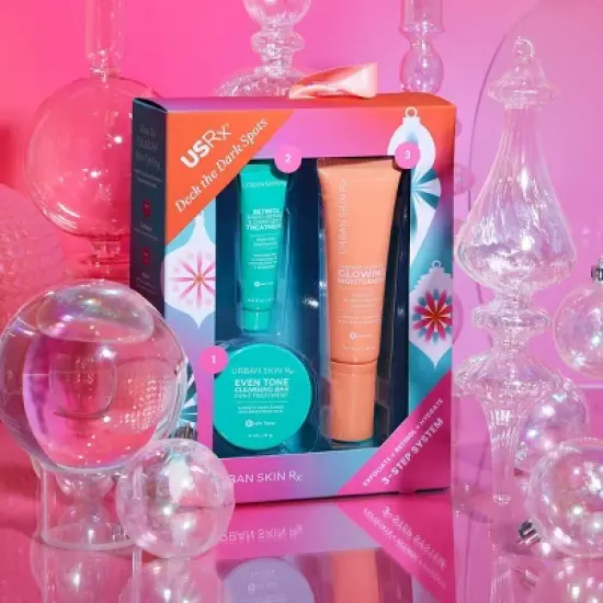 Urban Skin Rx Deck the Dark Spots Exfoliate + Retinol + Hydrate 3-Step System Skincare Gift Set - 3pc image {3}