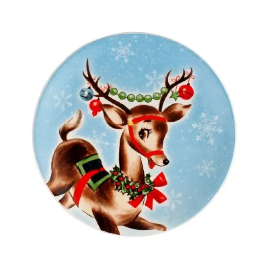 Mr. Christmas 8" Set of 4 Ceramic Pastel Plates image {6}