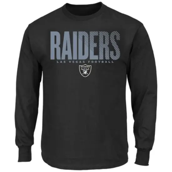 NFL Las Vegas Raiders Black Long Sleeve Core Big & Tall T-Shirt image {3}