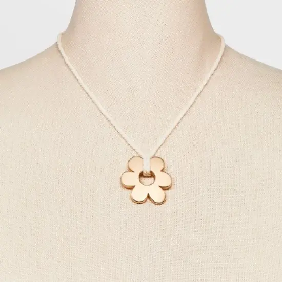 Roped Cord and Charm Quartz Pendant Necklace - Universal Thread&trade; image {1}