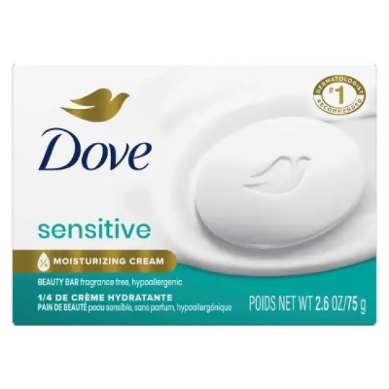Dove Beauty Sensitive Skin Moisturizing Mini Bar Soap - Fragrance-Free - Travel Size - 2.6oz image {12}