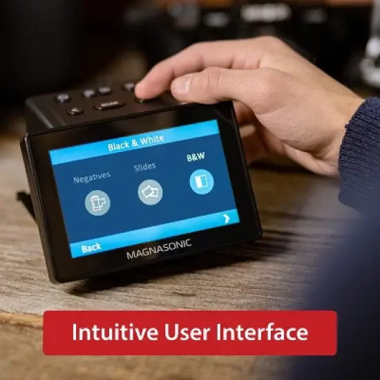 Magnasonic All-in-One 25MP Film Scanner Large 5" Display & HDMI,Converts 35mm/126/110/SUPER 8 Film & 135/126/110 Slides - Black image {5}