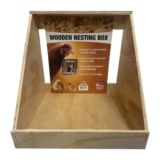 Farm Innovators Single Compartment Versatile Hand Crafted Fully Assembled Wood Nesting Box Coop Ideal for Chicken, Ducks, and Birds, 3 Pack, Brown image {1}