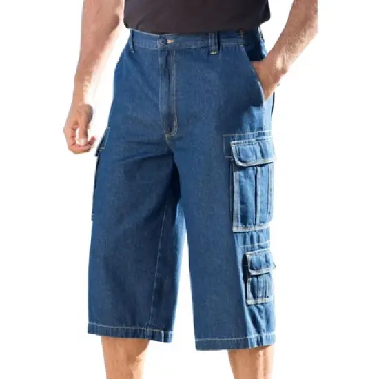 KingSize Men's Big & Tall 17" Side Elastic Cargo Shorts image {7}