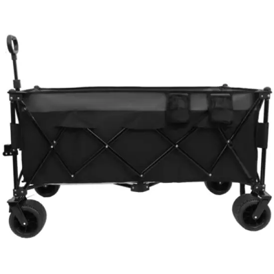 FATMOON Heavy-Duty Foldable Utility Wagon with 480lbs Capacity & 7 All-Terrain Wheels,Collapsible Storage Cart for Camping, Beach,Outdoor image {7}
