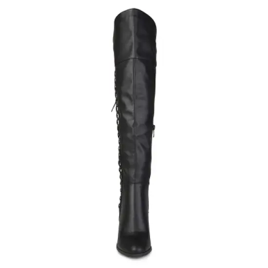 Journee Collection Womens Spritz-p Wide Calf Stacked Heel Over The Knee Boots image {5}