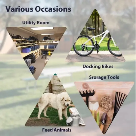 10' x 10' Metal Storage Shed for Ourdoor, Steel Yard Shed with Design of Lockable Doors, Utility and Tool Storage for Garden, Backyard,Outside use image {3}