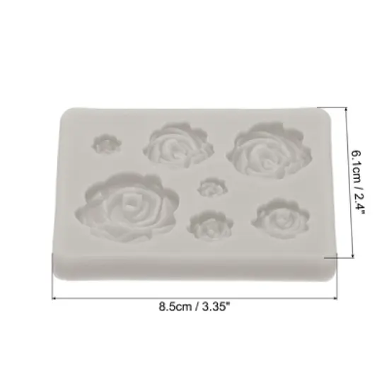 Unique Bargains Silicone Clay Template Fondant Template for Crafts Air Dry DIY Cake image {1}