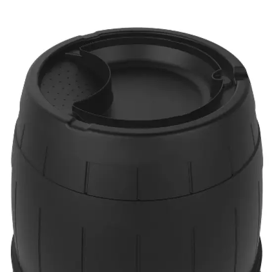 Multy Home LP 39gal Recycled Material Rain Barrel Black with Rust Proof Brass Spigot image {5}